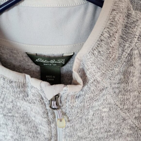 Eddie Bauer Women's Gray Fleece Jacket Full Zipper Long Sleeve Sweater Size XL - Picture 5 of 11